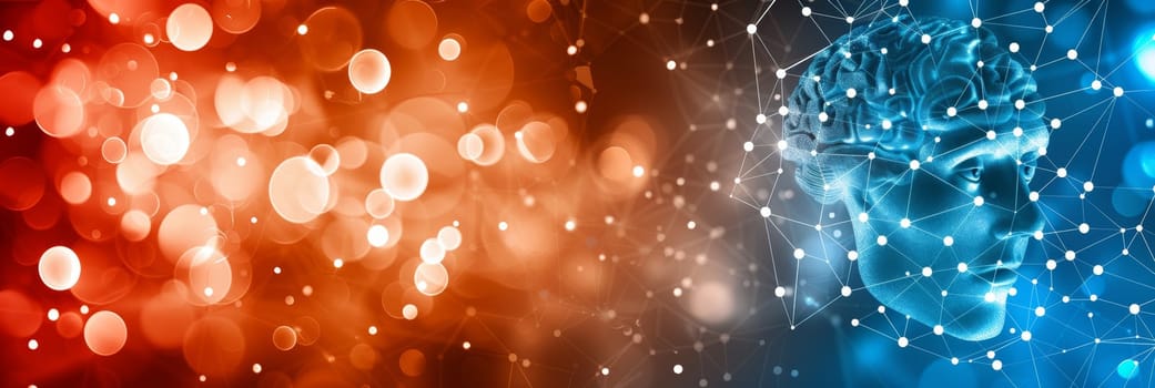 Abstract bokeh background with ai robot concepts
