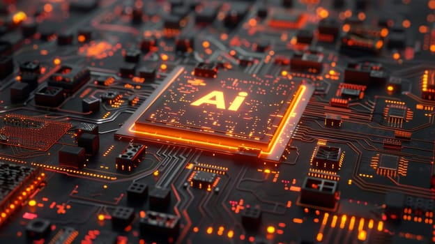 New technology background with ai letters signifying innovative artificial intelligence concepts