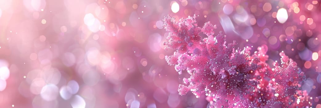 Abstract bokeh pink background resenting innovative artificial intelligence concepts
