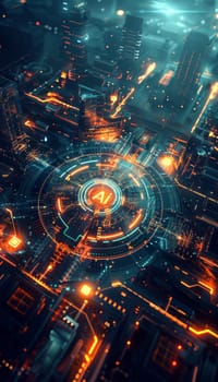 Ai letters on abstract bokeh background representing innovative artificial intelligence ideas