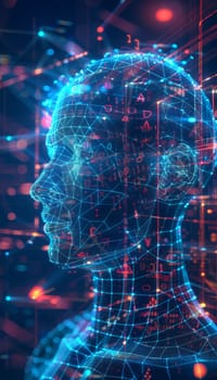 Abstract bokeh background with ai representing cutting edge artificial intelligence ideas