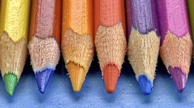 Close view of pencils. Back to school concept