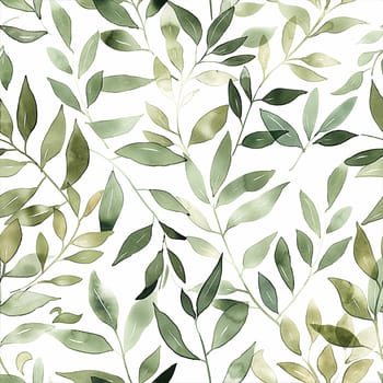 Beautiful seamless pattern with leafy greenery foliage, perfect for botanical decor and nature design