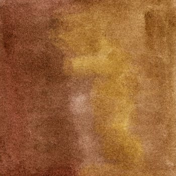 Watercolor gradient brown background with brush strokes and smudges. Hand-drawn illustration