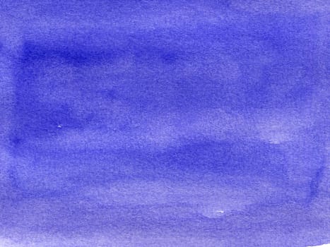 Blue watercolor background with spots, dots, blurred circles. Hand-drawn illustration