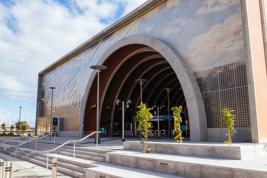 MELBOURNE, AUSTRALIA - AUGUST 18: Arden Station built as part of the Metro Tunnel project is completed and in testing phase before opening. Located in North Melbourne, Victoria, Australia and taken on August 18th 2024