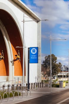 MELBOURNE, AUSTRALIA - AUGUST 18: Arden Station built as part of the Metro Tunnel project is completed and in testing phase before opening. Located in North Melbourne, Victoria, Australia and taken on August 18th 2024