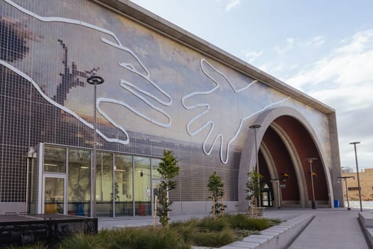 MELBOURNE, AUSTRALIA - AUGUST 18: Arden Station built as part of the Metro Tunnel project is completed and in testing phase before opening. Located in North Melbourne, Victoria, Australia and taken on August 18th 2024