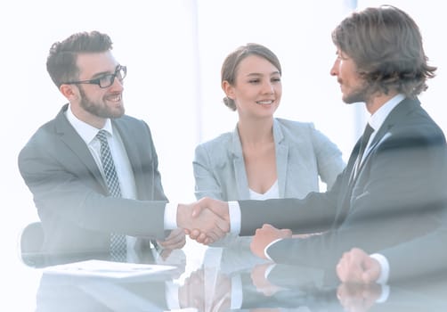 background image of handshake of business partners.business background.business concept