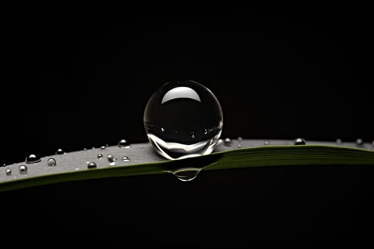 Macro white environment bubble nature freshness leaf green grass close-up black closeup clean raindrop liquid water rain dew drop plant and wet