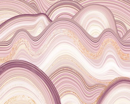.Pink agate texture. Natural agate stone texture with pink and gold stripes. Fashionable modern background for banner, cover, and packaging design
