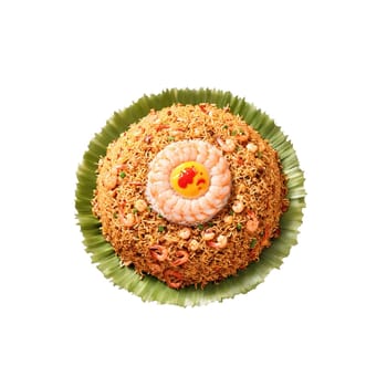 Nasi goreng seasoning mandala an Indonesian mandala of nasi goreng seasoning with shrimp paste. Food isolated on transparent background.