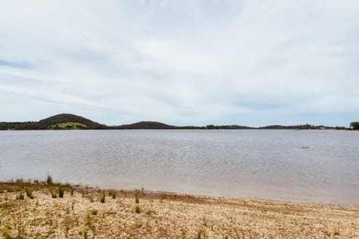 Views over Sugarloaf Reservoir near Yarra Glen in Victoria, Australia