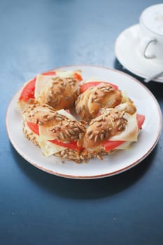 Turkish Bagel Simit on table ,