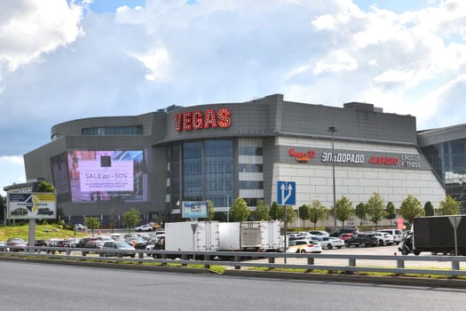 Krasnogorsk, Russia - July 22. 2021. View of the Shopping center Vegas Crocus City