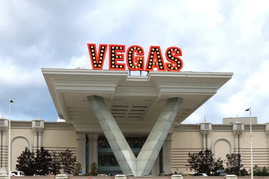 Krasnogorsk, Russia - July 22. 2021. View of the Shopping center Vegas Crocus City