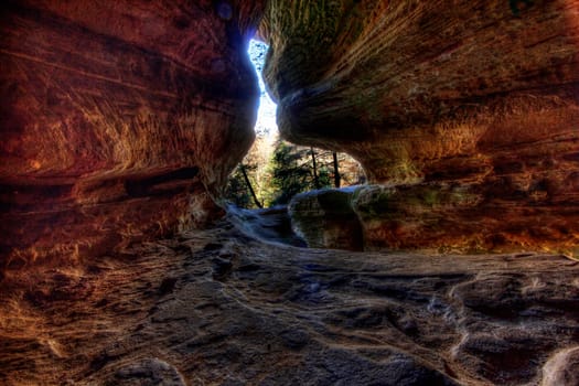 View of Rockhouse, Hocking Hills State Park, Ohio