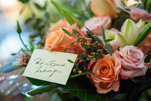 Personalized Handwritten Notecard on Sympathy Flowers, Heartfelt Condolences.