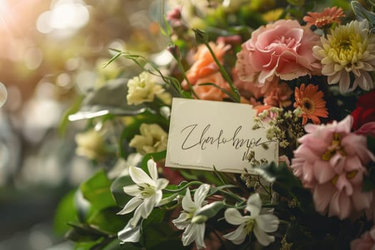 Personalized Handwritten Notecard on Sympathy Flowers, Heartfelt Condolences.