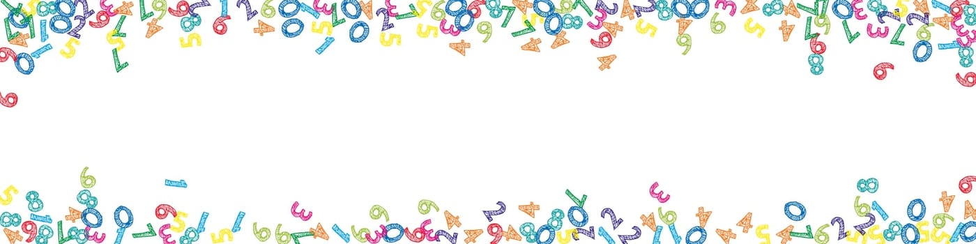 Falling letters of English language. Colorful childish flying characters of Latin alphabet. Foreign languages study concept. Back to school banner .