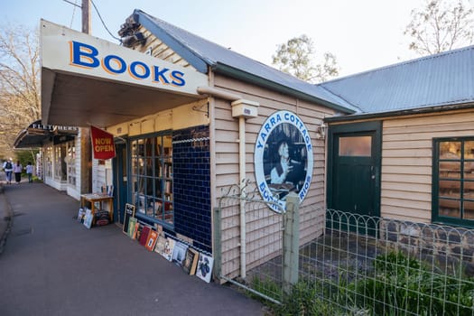 WARRANDYTE, AUSTRALIA - AUGUST 11 2024: The quaint tourist country town of Warrandyte on a winter's day in Victoria, Australia