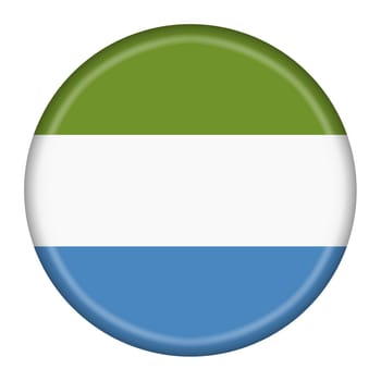 A Sierra Leone flag button illustration with clipping path