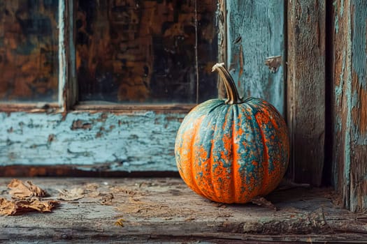 Close-up of shabby chic pumpkin.
