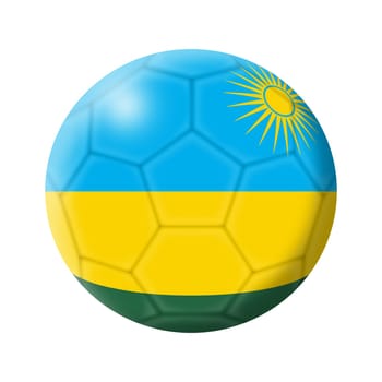 A Rwanda soccer ball football illustration isolated on white with clipping path