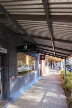 WARRANDYTE, AUSTRALIA - AUGUST 11 2024: The quaint tourist country town of Warrandyte on a winter's day in Victoria, Australia