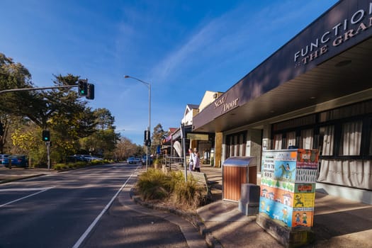 WARRANDYTE, AUSTRALIA - AUGUST 11 2024: The quaint tourist country town of Warrandyte on a winter's day in Victoria, Australia