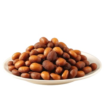 Dried tamarind pudding mix dark brown with a fine texture swirling elegantly in a mesmerizing. Food isolated on transparent background.