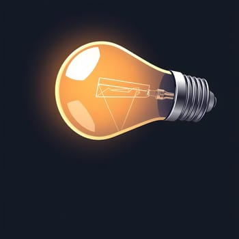 A bright light bulb emits a warm glow against a dark backdrop, highlighting its unique design and inner filament. The illuminating effect creates an inviting atmosphere.