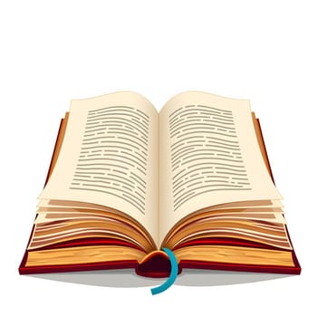 An open book lies flat, showcasing its thick spine and blank, lined pages, ideal for use in design projects, educational materials, or publishing concepts.