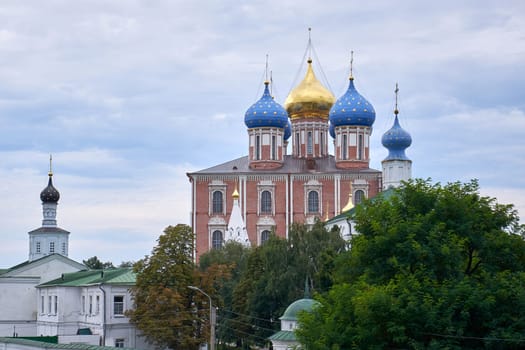 Russian Orthodox Cathedral against the blue sky