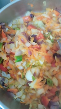frying pan vegetables, breakfast lunch dinner, healthy food cooking,. High quality photo