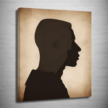 face man american design brutal black contrast african person afro template avatar isolated silhouette lines head guy night poster profile adult. Generative AI.