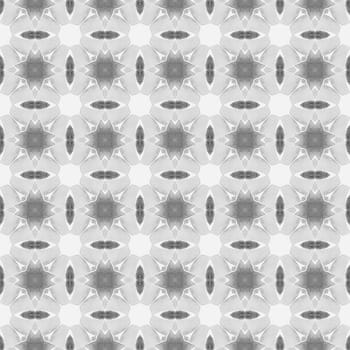 Summer exotic seamless border. Black and white beauteous boho chic summer design. Exotic seamless pattern. Textile ready imaginative print, swimwear fabric, wallpaper, wrapping.