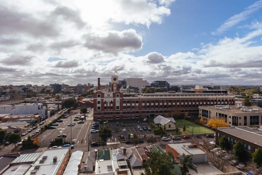 View towards Bryant and May Factory from a high rise building in Cremorne in Australia
