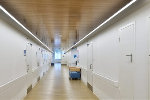 Modern interior of a State polyclinic in Moscow, Russia