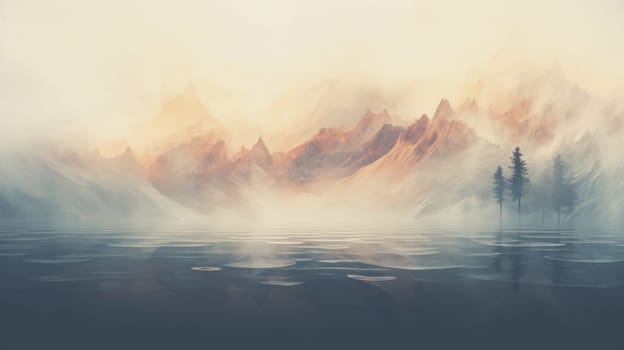 Scenic Serenity: Majestic Peaks and Tranquil Waters Reflecting Nature's Beauty.