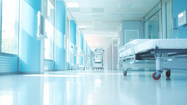Hospital Room with Cozy Bed and Comfortable Chairs.