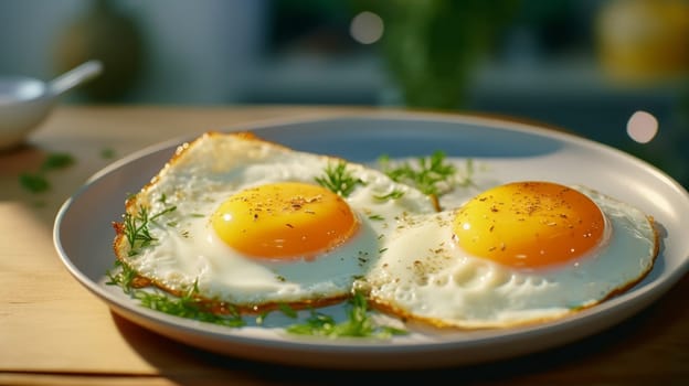 Fried Eggs on Toast - A Delicious Breakfast Dish.