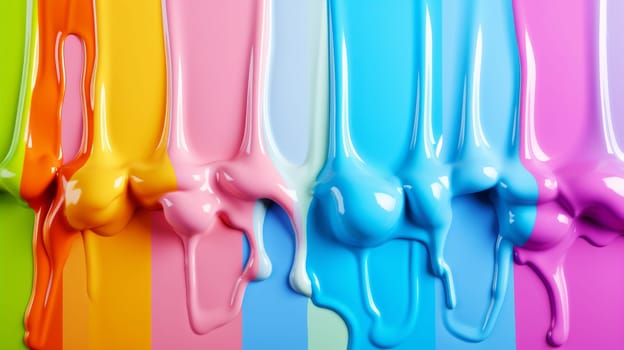 A Vibrant Display of Colorful Paints.