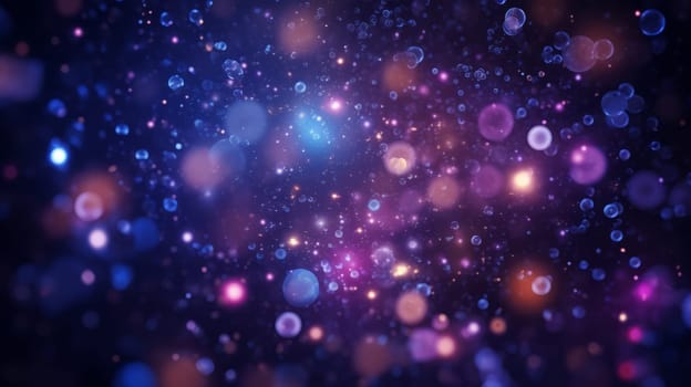 Blurry Abstract Art with Blue and Purple Hues.