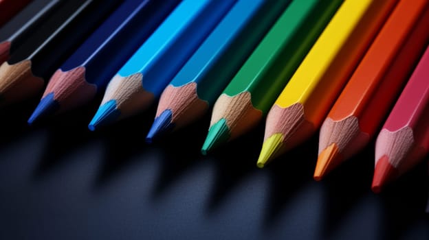 A Vibrant Array of Colored Pencils.