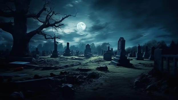 A Serene Night in the Graveyard.