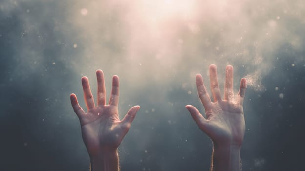 Hands Reaching Up to the Sky.