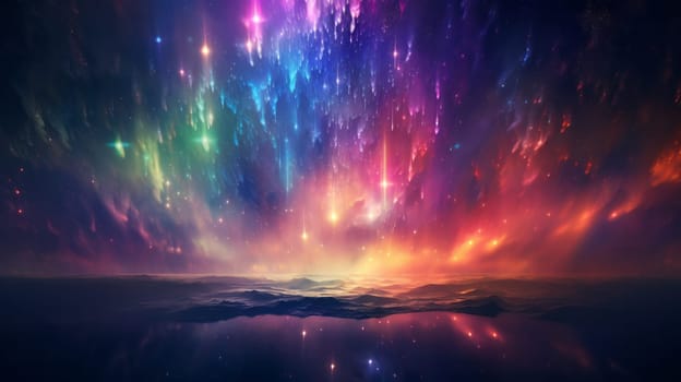 A Vibrant Night Sky Filled With Sparkling Constellations.