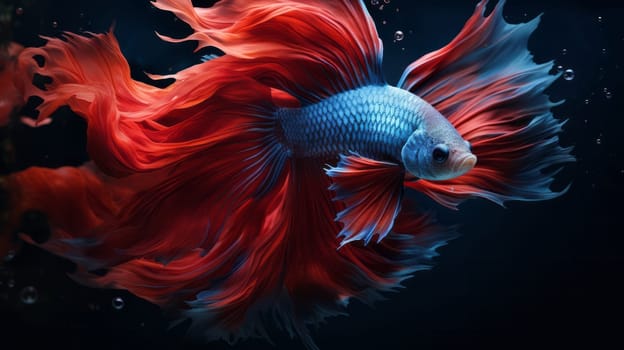 A Colorful Fish Swimming in the Aquatic Ambience.
