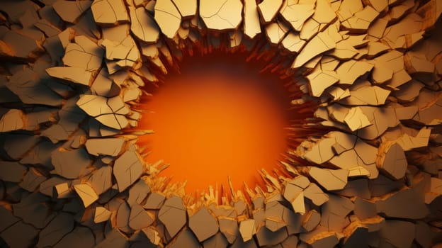A Cracked Wall with a Mysterious Void.